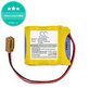 Batteria per Fanuc 18-T Series Programmable Logic, Li-MnO2, BR-2/3AGCT4A, 2400mAh, 6V, HQ