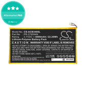 Batteria per Acer Iconia One 10 B3-A40, PR-279594N, Li-Pol, 3.7V, 6000mAh, HQ