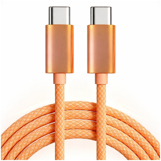Cavo USB-C / USB-C con ricarica rapida, PD 60W, 1m, Orange