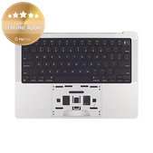 Top case con tastiera US e batteria per MacBook Pro 14", A2442 (2021), A2779 (2023), Silver, 661-21973, Genuine Apple