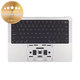 Top case con tastiera US e batteria per MacBook Pro 14", A2442 (2021), A2779 (2023), Silver, 661-21973, Genuine Apple