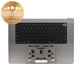 Top case con tastiera US e batteria per MacBook Pro 16", A2780 (2023), Space Gray, 661-32189, Genuine Apple