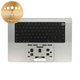 Top case con tastiera US e batteria per MacBook Pro 16", A2780 (2023), Silver, 661-32190, Genuine Apple