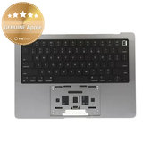 Top case con tastiera US e batteria per MacBook Pro 14", A2442 (2021), A2779 (2023), Space Gray, 661-32210, Genuine Apple
