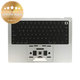 Top case con tastiera US e batteria per MacBook Pro 14", A2442 (2021), A2779 (2023), Silver, 661-32211, Genuine Apple