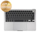 Top case con tastiera US e batteria per MacBook Air 13", A3113 (2024), Space Gray, 661-40227, Genuine Apple