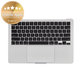 Top case con tastiera US e batteria per MacBook Air 13", A3113 (2024), Silver, 661-40228, Genuine Apple