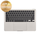Top case con tastiera US e batteria per MacBook Air 13", A3113 (2024), Starlight, 661-40229, Genuine Apple