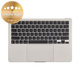 Top case con tastiera US e batteria per MacBook Air 13", A3113 (2024), Starlight, 661-40229, Genuine Apple