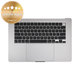 Top case con tastiera US e batteria per MacBook Air 15", A3114 (2024), Space Gray, 661-40266, Genuine Apple