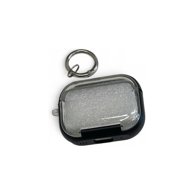 Custodia in silicone con supporto per telefono e moschettone per AirPods Pro 2, Black
