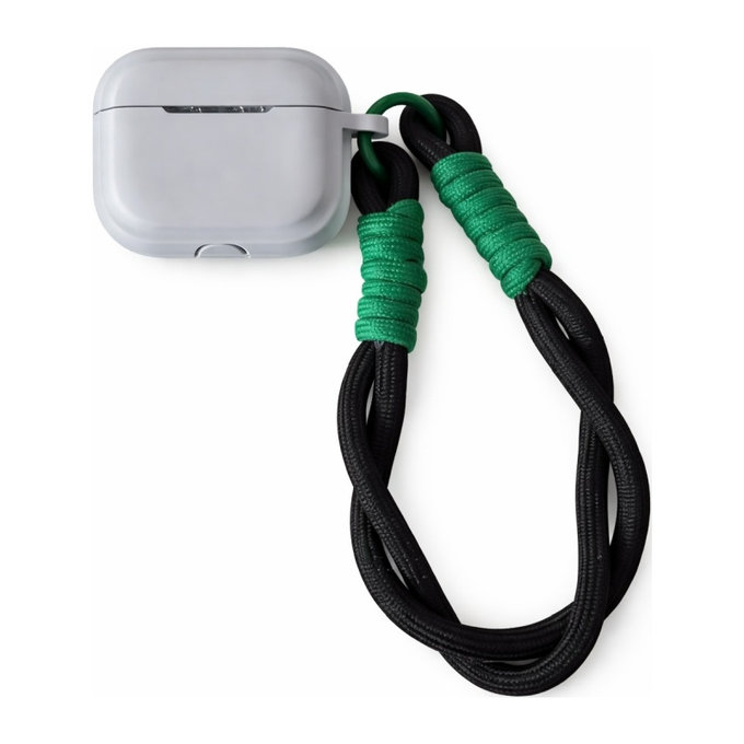 Custodia in silicone per AirPods Pro 2, Gray with Black Cord