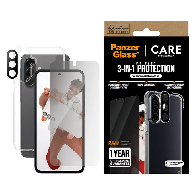 Bundle 3-in-1 Privacy per Samsung Galaxy A56 5G, PanzerGlass
