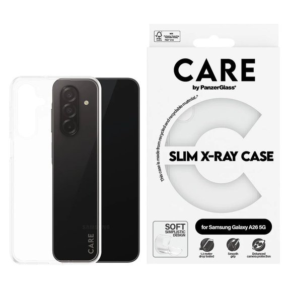 Custodia X-Ray per Samsung Galaxy A26 5G, Trasparente, PanzerGlass