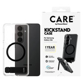 Custodia Kickstand con QI nero per Samsung Galaxy S26, Trasparente, PanzerGlass