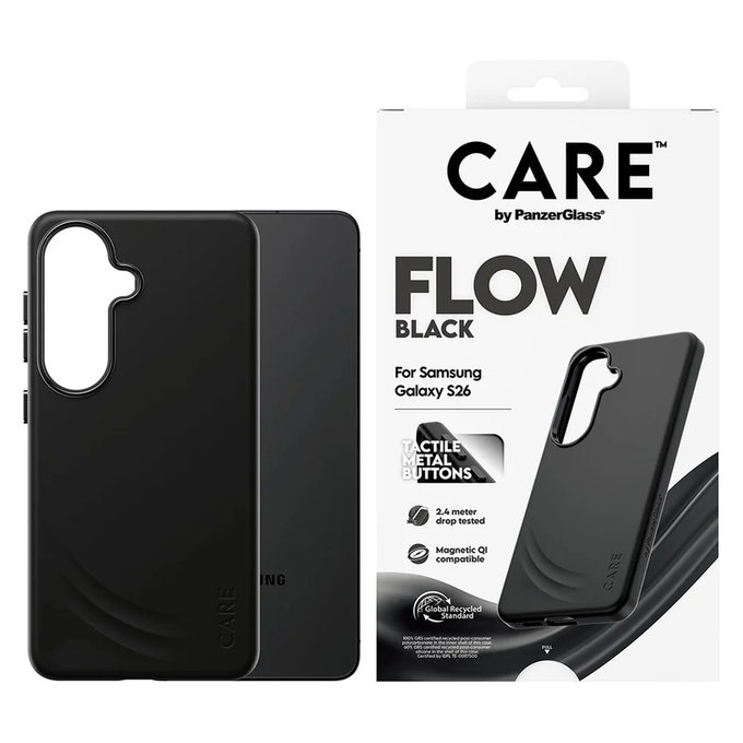 Custodia FLOW con QI per Samsung Galaxy S26, Nero, PanzerGlass