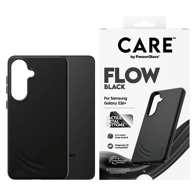 Custodia FLOW con QI per Samsung Galaxy S26+, Nero, PanzerGlass