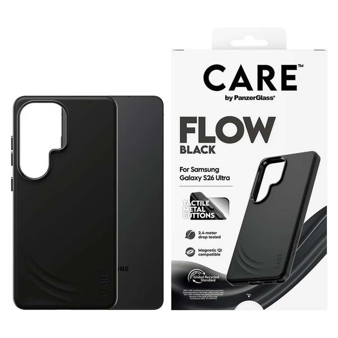 Custodia FLOW con QI per Samsung Galaxy S26 Ultra, Nero, PanzerGlass