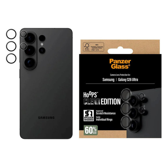 Protezione obiettivo Hoops per Samsung S26 Ultra, Trasparente, PanzerGlass