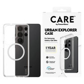 Custodia Urban Explorer con QI bianco per Samsung Galaxy S26 Ultra, Trasparente, PanzerGlass