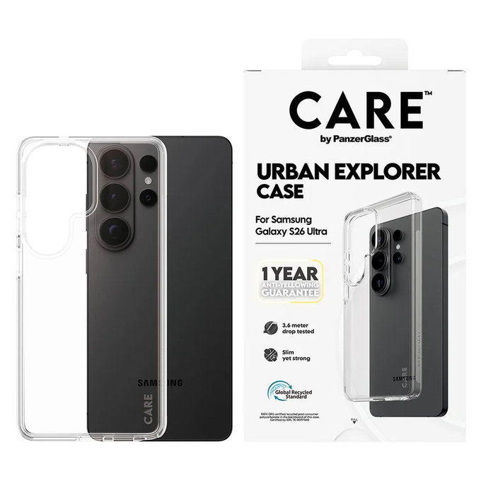 Custodia Urban Explorer per Samsung Galaxy S26 Ultra, Transaparentná, PanzerGlass