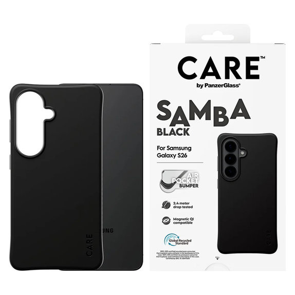 Custodia Samba con QI per Samsung Galaxy S26, Nero, PanzerGlass