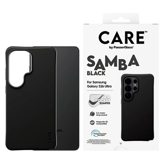 Custodia Samba con QI per Samsung Galaxy S26 Ultra, Nero, PanzerGlass