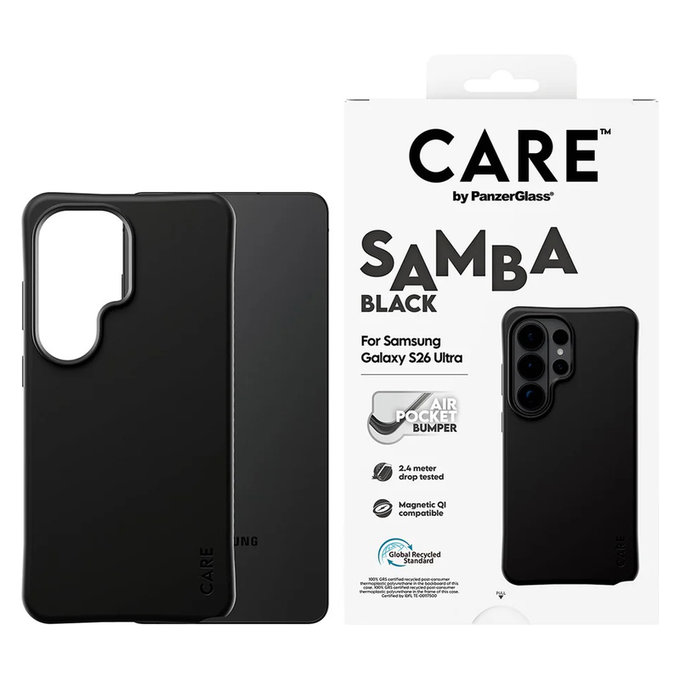 Custodia Samba con QI per Samsung Galaxy S26 Ultra, Nero, PanzerGlass