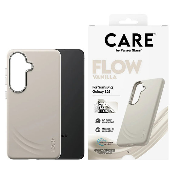 Custodia FLOW con QI per Samsung Galaxy S26, Vanilla, PanzerGlass