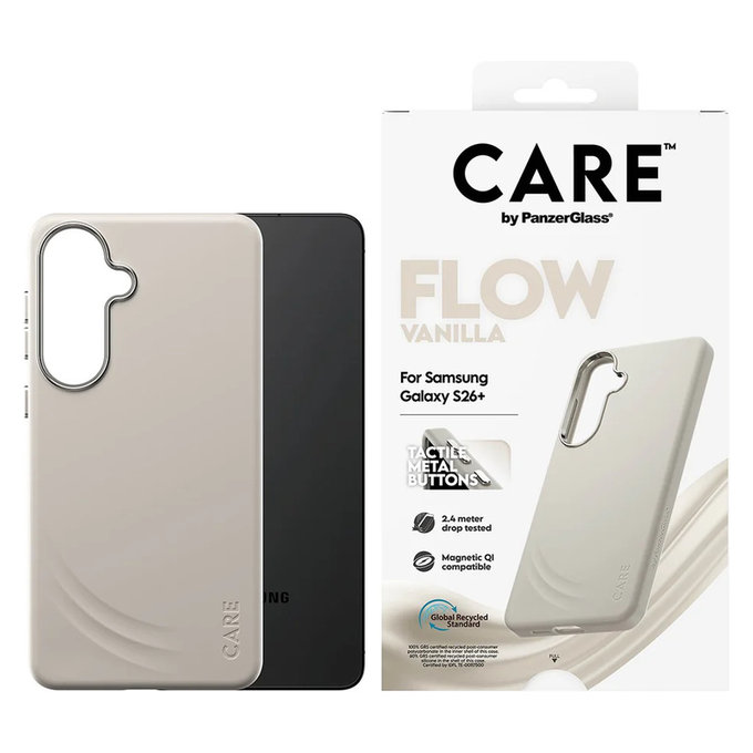 Custodia FLOW con QI per Samsung Galaxy S26+, Vanilla, PanzerGlass