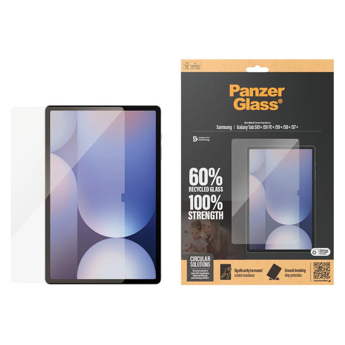 Vetro temperato UWF per Samsung Galaxy Tab S7+/S8+/S9+/S9 FE+/S10+, Trasparente, PanzerGlass