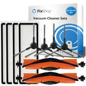 Set di ricambio per Xiaomi Mi Robot Vacuum S20+, S10+, X20+, X10+ (2x spazzola principale, 4x filtro, 4x spazzola laterale - Black)