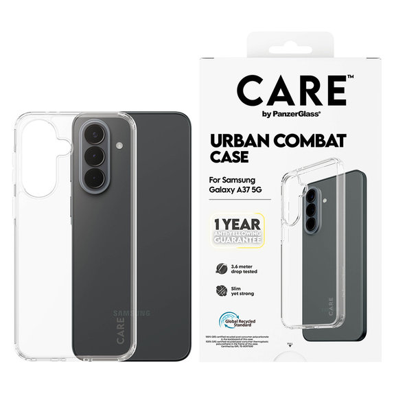 Custodia Urban Combat per Samsung Galaxy A37, Trasparente, PanzerGlass