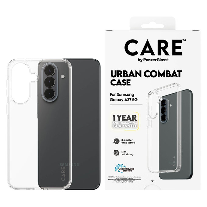 Custodia Urban Combat per Samsung Galaxy A37, Trasparente, PanzerGlass