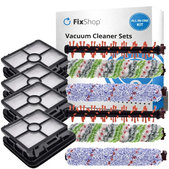 Set di ricambi per Bissell Crosswave 17132, 2225N, 2582N, 3551N (2x spazzola rotante per tappeti, 2 paia di spazzole rotanti per varie superfici, 2x filtro)