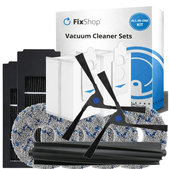 Set di ricambi per Ecovacs Deebot X2 Omni (1x spazzola principale, 2x filtro, 2x spazzola laterale, 4x panno mop, 2x sacchetto polvere)