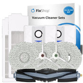 Set di ricambi per Ecovacs T20, T20 Max, T20 Pro (1x spazzola principale, 2x filtro, 2x spazzola laterale - White, 4x panno mop, 2x sacchetto polvere)