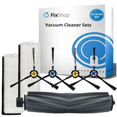 Set di ricambi per ETA Falco Smart, Silvercrest SSR A1 SSR AL1, Tesla Robostar T80 (1x spazzola principale, 2x filtro, 4x spazzola laterale)