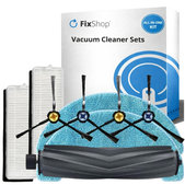 Set di ricambi per ETA Falco Smart, Silvercrest SSR A1 SSR AL1, Tesla Robostar T82 (1x spazzola principale, 2x filtro, 4x spazzola laterale, 2x panno mop)