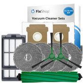 Set di ricambi per iRobot Roomba Plus 405 Combo, 505 Combo (1x spazzola principale, 2x filtro, 2x spazzola laterale, 4x panno mop, 2x sacchetto polvere)