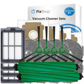 Set di ricambi per iRobot Roomba Plus 405 Combo, 505 Combo (2x spazzola principale, 4x filtro, 4x spazzola laterale, 8x panno mop, 4x sacchetto polvere)