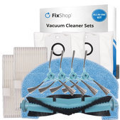 Set di ricambi per Tesla IQ400, IQ400 Plus, Sencor 6485BK (1x spazzola principale, 2x filtro, 4x spazzola laterale, 2x panno mop, 2x sacchetto polvere)
