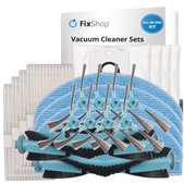 Set di ricambi per Tesla IQ400, IQ400 Plus, Sencor 6485BK (2x spazzola principale, 4x filtro, 8x spazzola laterale, 4x panno mop, 4x sacchetto polvere)