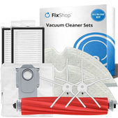 Set di ricambi per Xiaomi Roborock Q7+, Q7 Max, Q7 Max+ (1x spazzola principale, 2x filtro, 2x spazzola laterale - White, 2x panno mop, 2x sacchetto polvere)