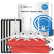 Set di ricambi per Roborock Qrevo MaxV, Pro, S (2x spazzola principale, 4x filtro, 4x spazzola laterale)