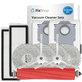 Set di ricambi per Roborock Qrevo MaxV, Pro, S (1x spazzola principale, 2x filtro, 2x spazzola laterale, 4x panno mop, 2x sacchetto polvere)