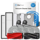 Set di ricambi per Xiaomi Roborock Qrevo, Qrevo Curv, Qrevo Edge, Qrevo 5AE (1x spazzola principale, 2x filtro, 2x spazzola laterale, 4x panno mop, 2x sacchetto polvere)