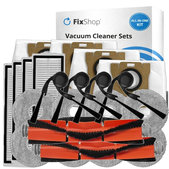 Set di ricambi per Xiaomi Robot Vacuum 5, 5 Pro (2x spazzola principale, 4x filtro, 4x spazzola laterale, 8x panno mop, 4x sacchetto polvere)