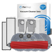Set di ricambi per Roborock QV 35A, QR 798, QV35S (1x spazzola principale, 2x filtro, 2x spazzola laterale, 4x panno mop, 2x sacchetto polvere)