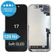 Schermo Soft OLED 120Hz per iPhone 17, Vetro touch con cornice, DIAGNOSTIC